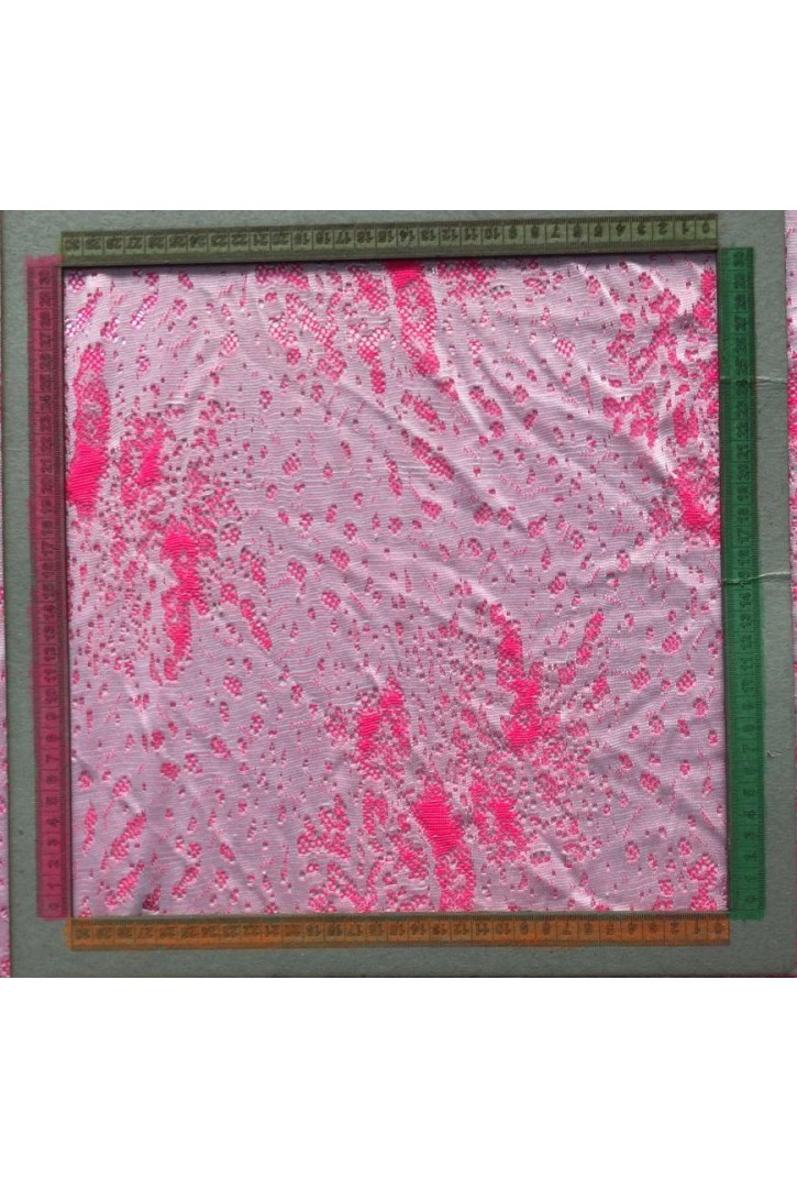 Neon Pembe Likralı Naylon Dantel, 150 cm