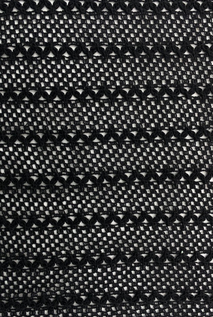 Siyah Pamuk Polyester Dantel - Yerli Üretim (5319)