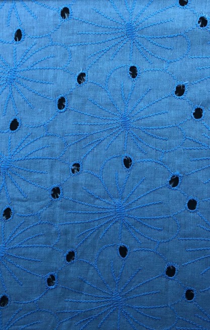 Sky Blue Bohrer İşlemeli Vual Brode