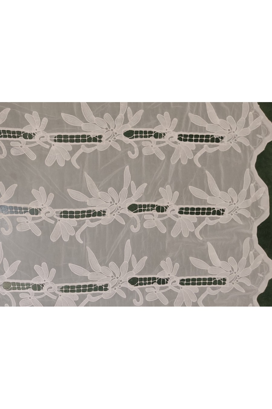 Ham Yapıda Şifon Üzeri Brode, Mat Polyester