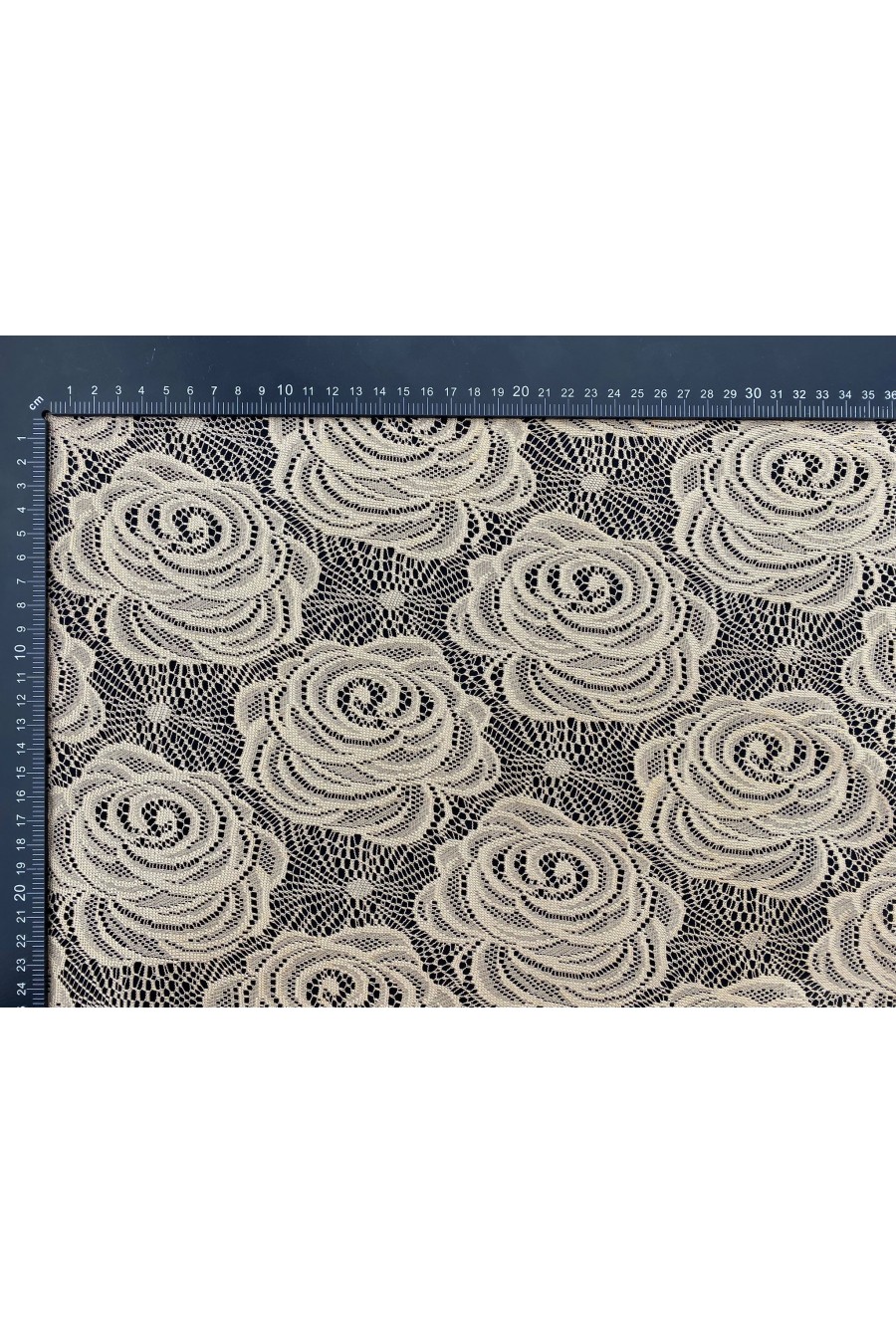 Kemik Renk Polyester Dantel, 150 cm