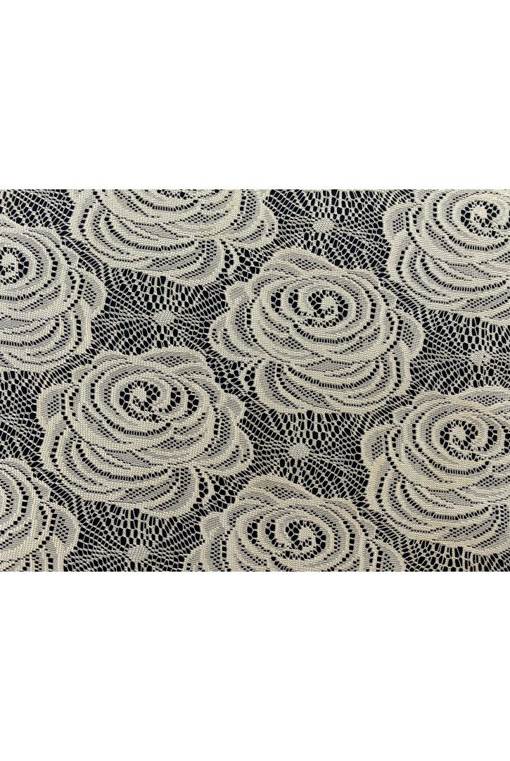 Kemik Renk Polyester Dantel, 150 cm