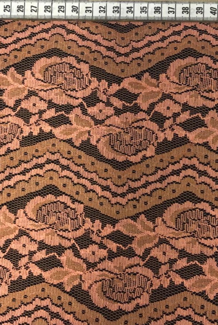 Pudra Likralı Pamuk Naylon Dantel, İthal