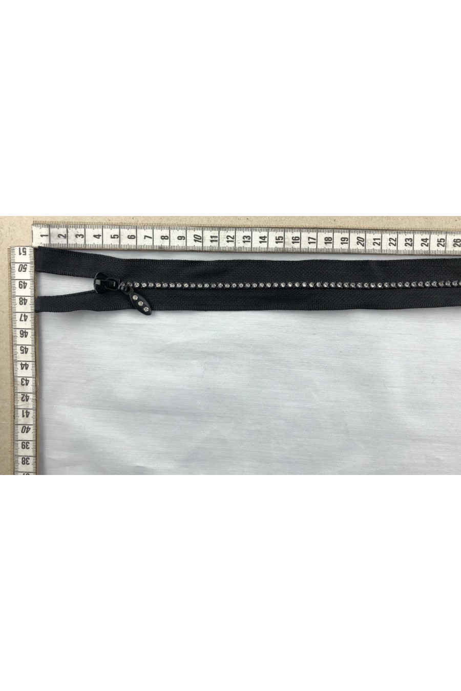 7427-ADET Siyah Taşlı Gizli Fermuar