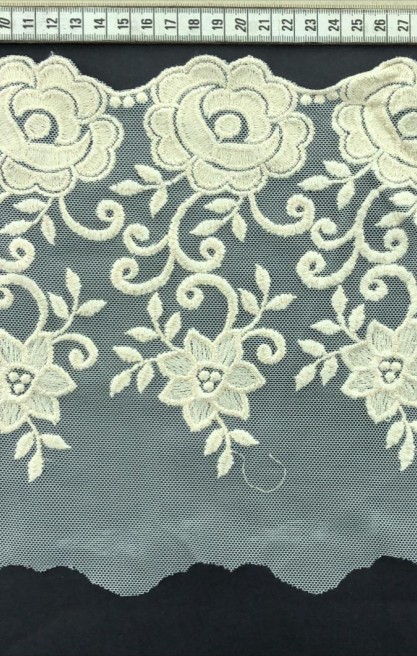 Ham Pamuk Tül Üzeri Fisto Brode Bant