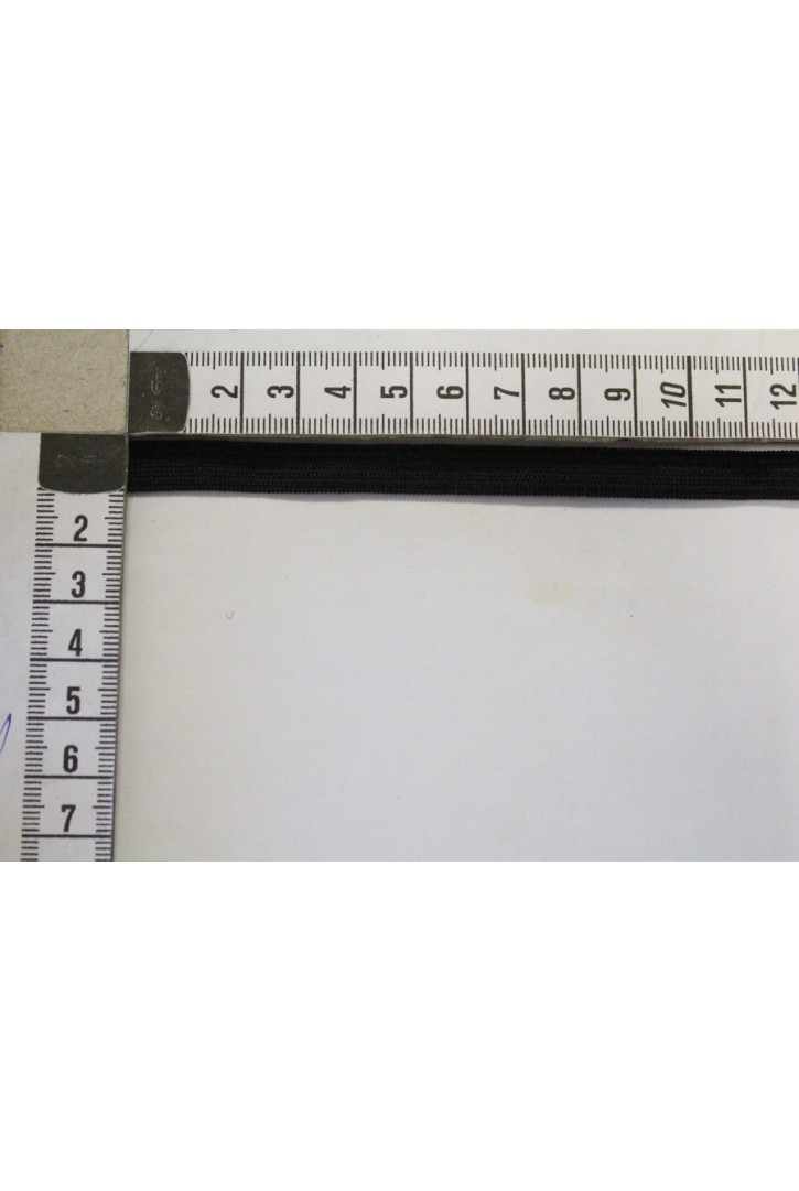 1 cm Siyah Dar Dokuma Lastik Şerit