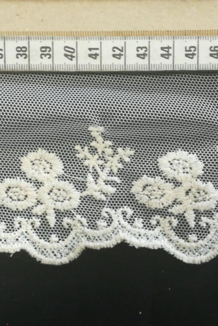 Ham Pamuk Tül Üzeri Brode Bant