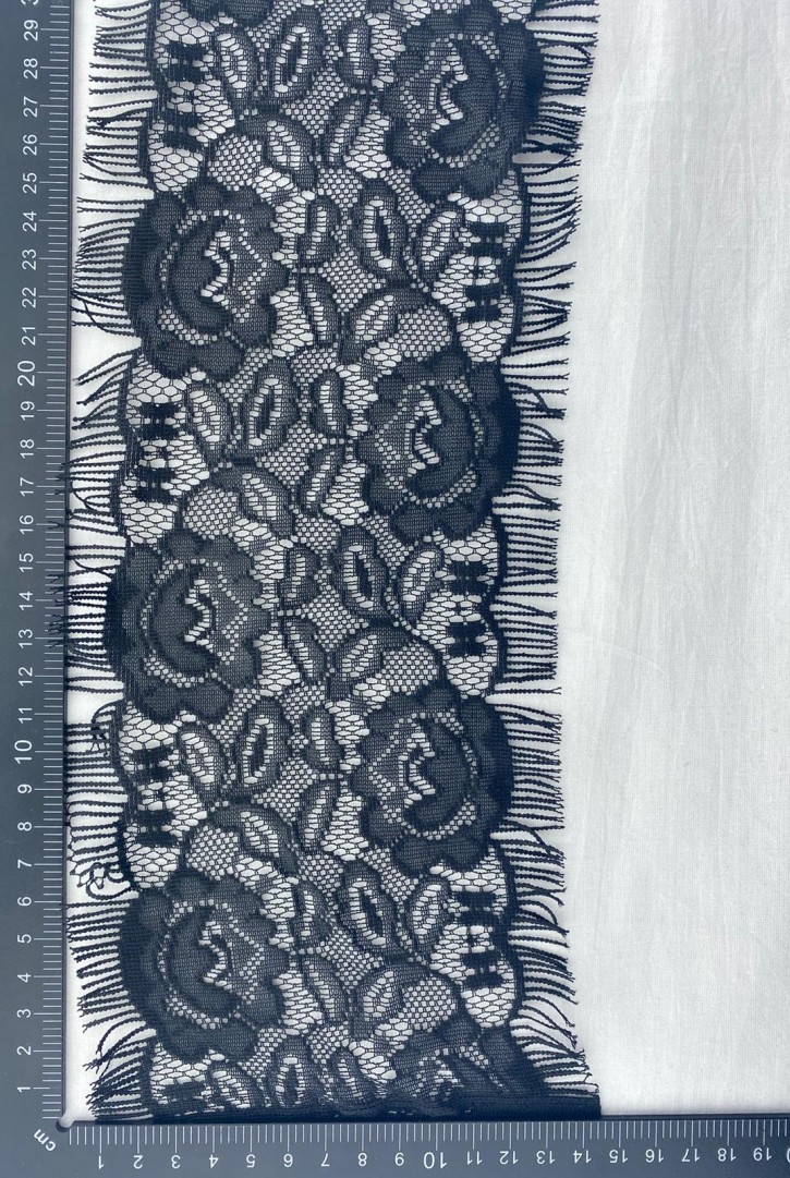 5086 DANTEL/YERLİ/BANT/MİKRO POLYESTER/SAKALLI/SİYAH