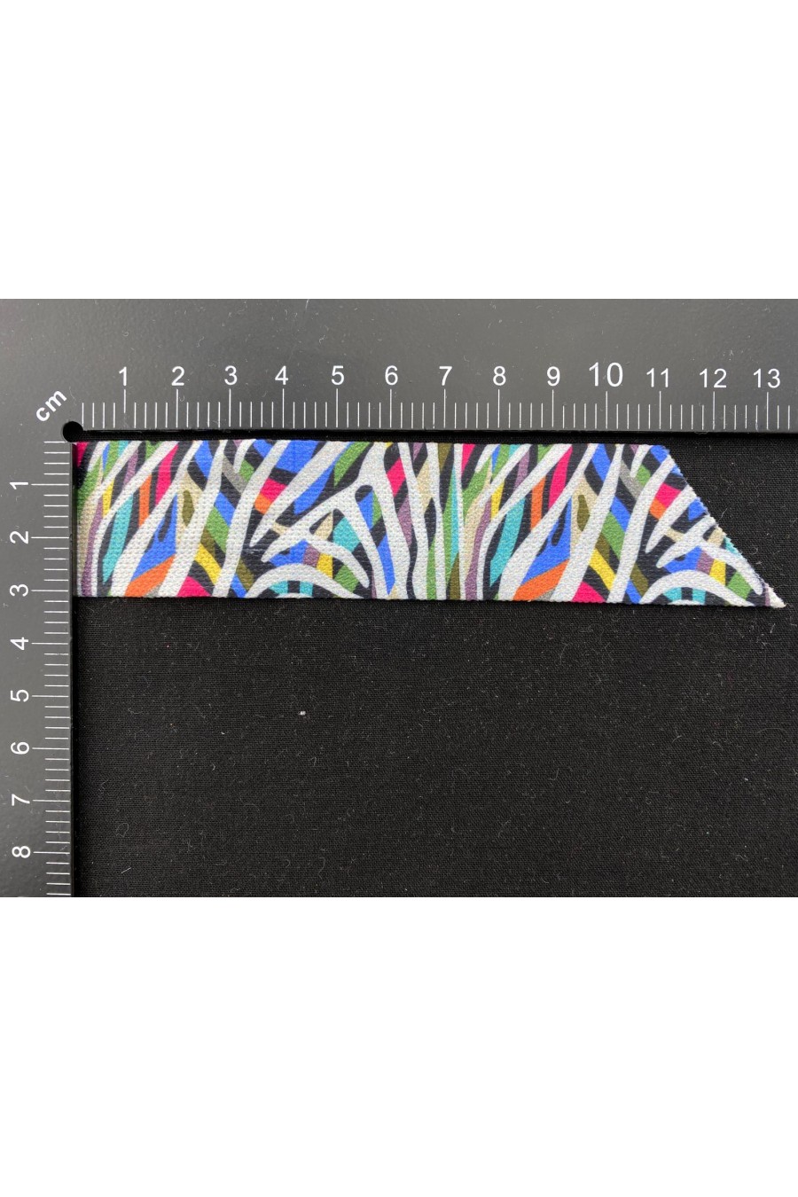 8610-METRE Renkli Zebra Raşel Şerit, Polyester, Yerli, 3 cm