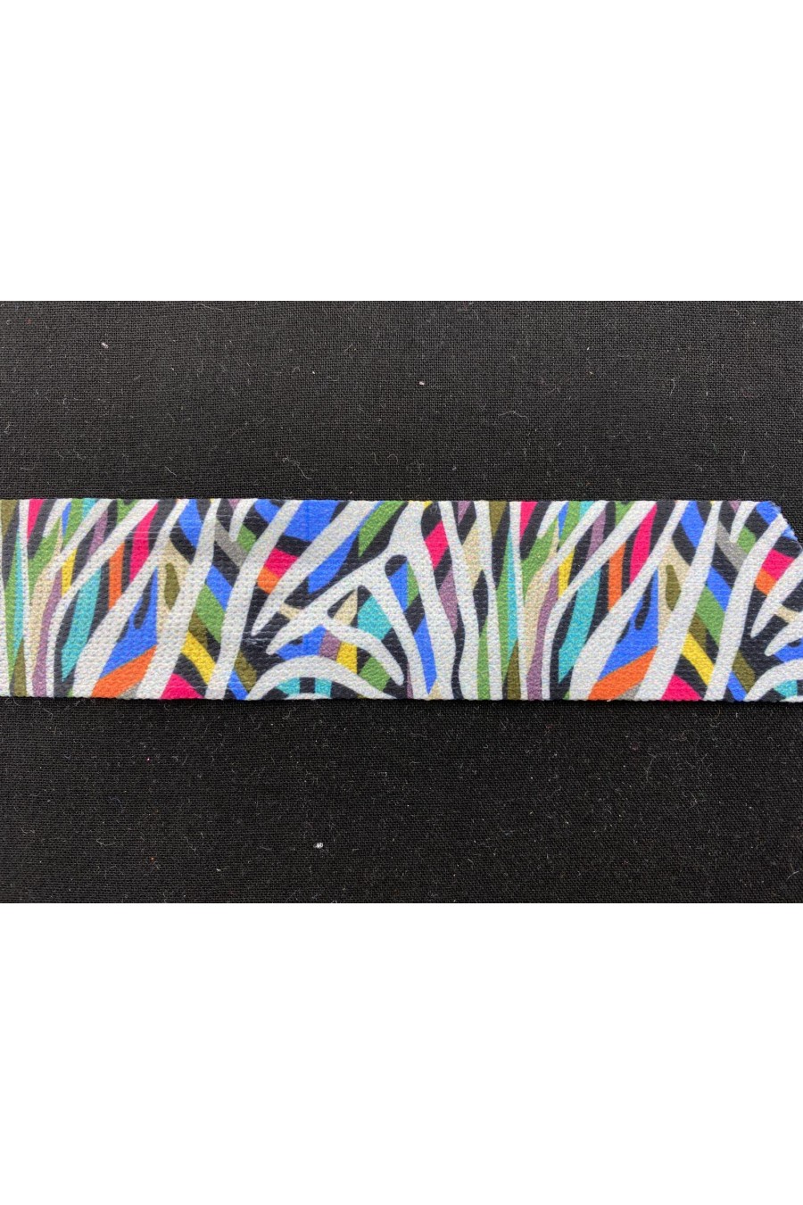 8610-METRE Renkli Zebra Raşel Şerit, Polyester, Yerli, 3 cm