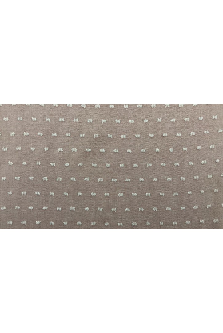 Gül Kurusu Puantiyeli Viskon Polyester Kumaş, 145 cm