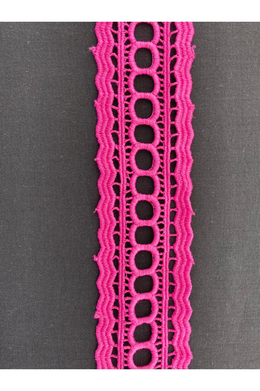 Fuşya Mat Polyester Güpür Bant