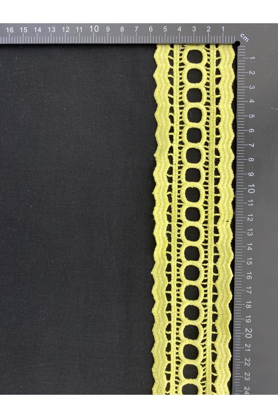 Sarı Mat Polyester Güpür Brode Bant, Yerli