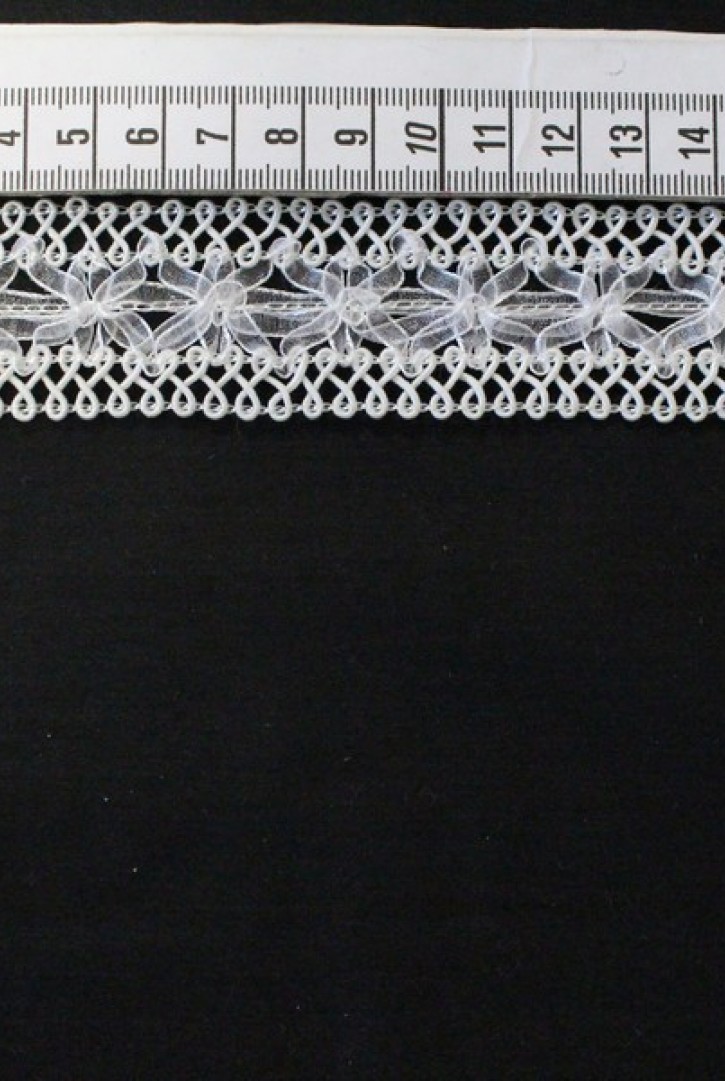 Beyaz Polyester Brode Bant