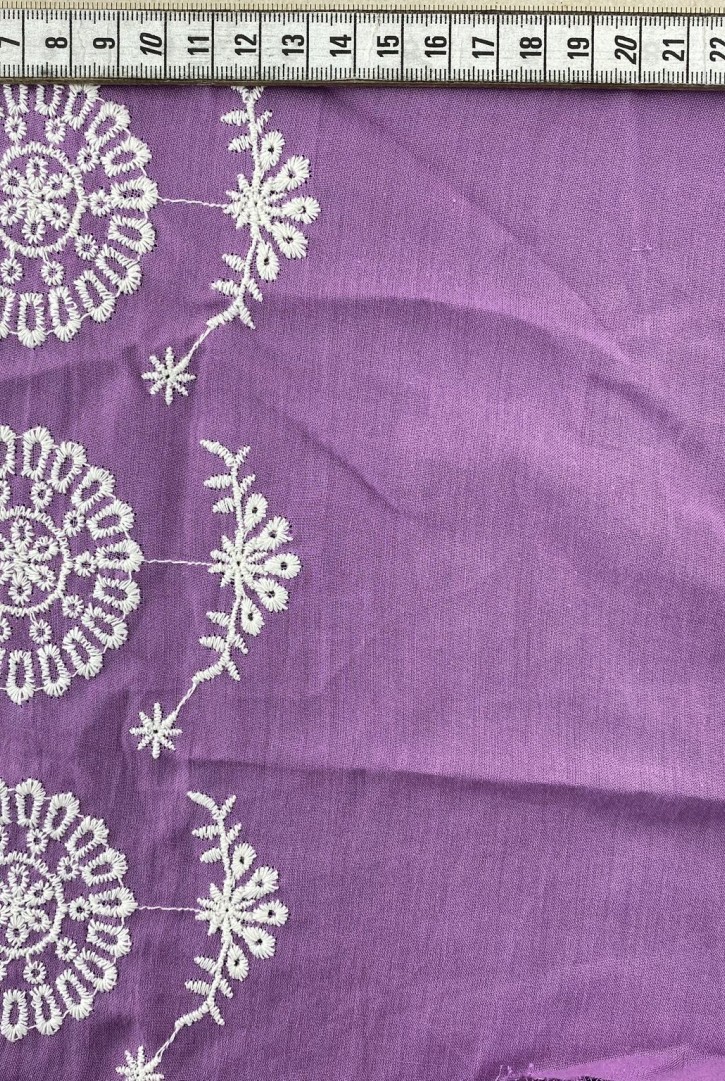 Lila Zemin Pamuk İplikli Vual Brode