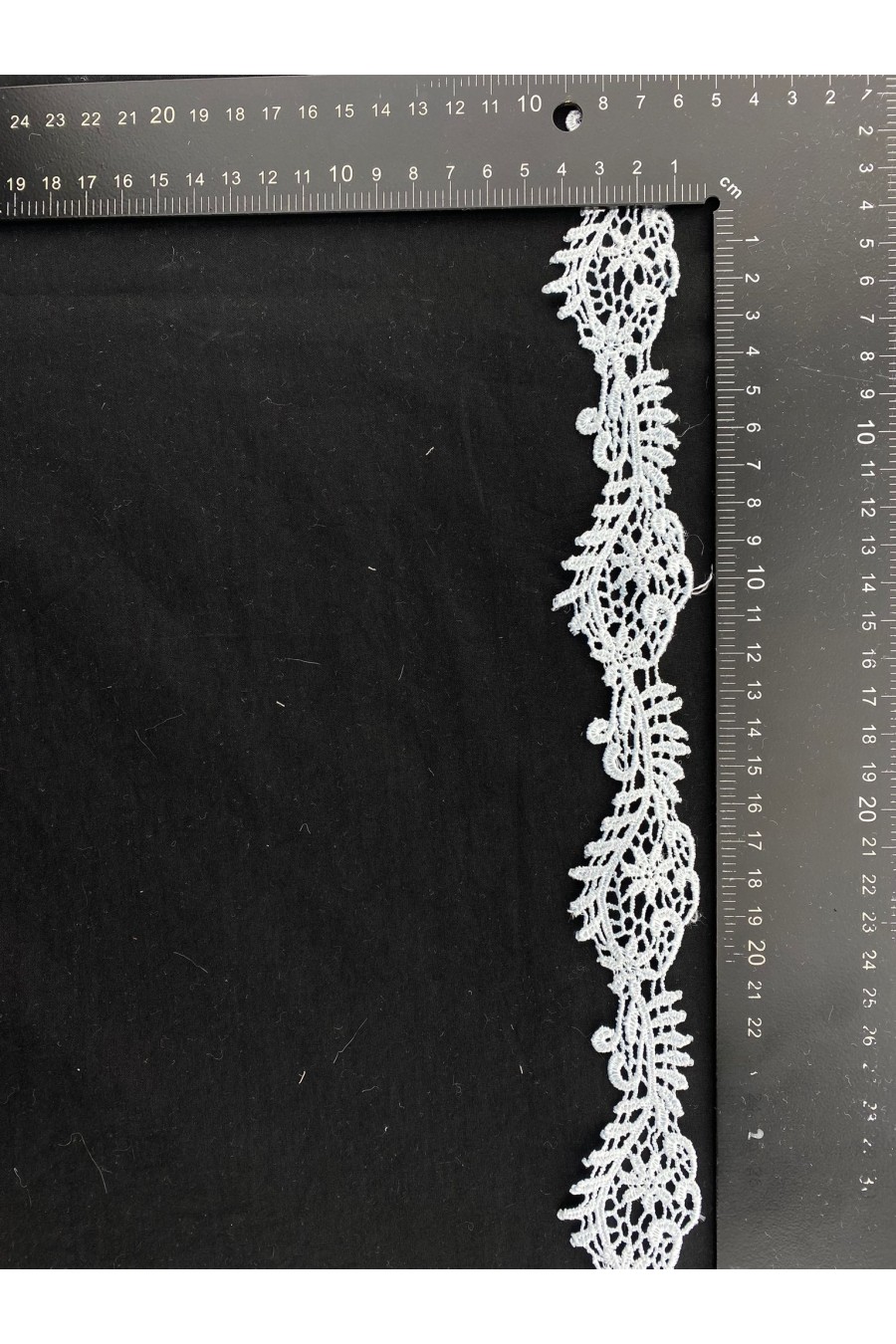 Açık Mavi Parlak Güpür Brode Bant, 3,5 cm