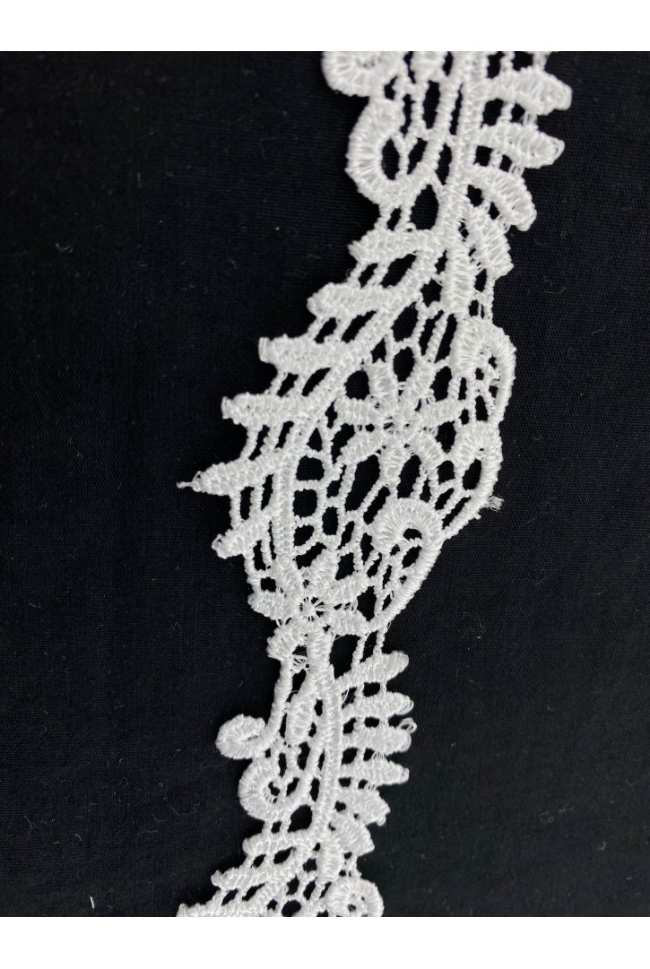 3,5 cm Parlak Ham Polyester Yerli Güpür Brode Bant