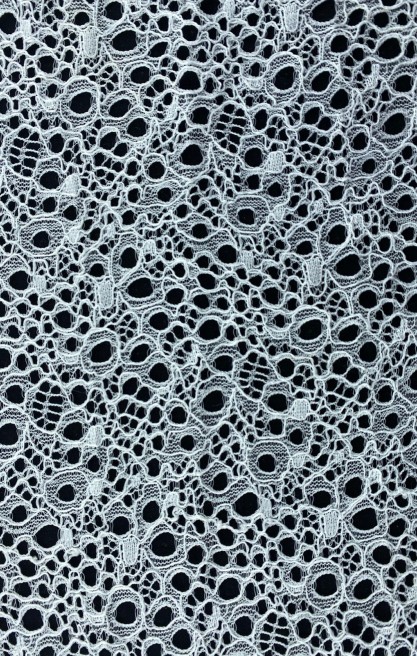 Beyaz Mat Polyester Dantel Kumaş