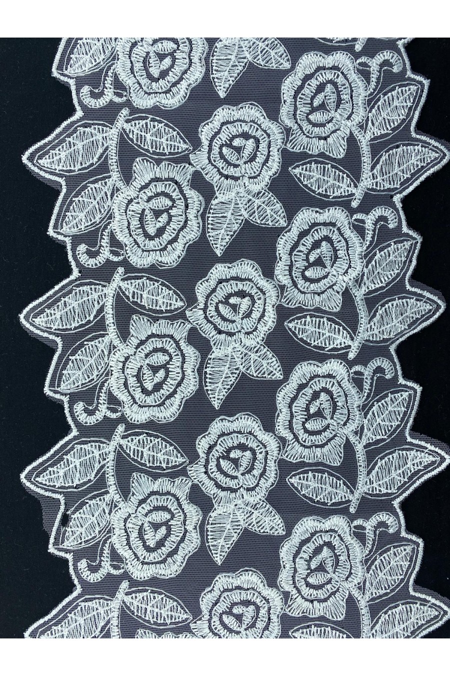 Ham Tül Üzeri Brode Bant, Polyester