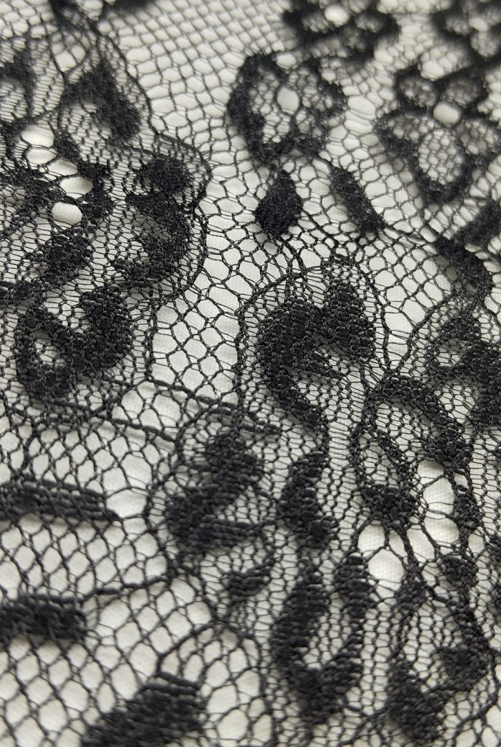 23000 DANTEL/İTHAL/LEZ/NAYLON/SAKALLI/SİYAH/150 CM