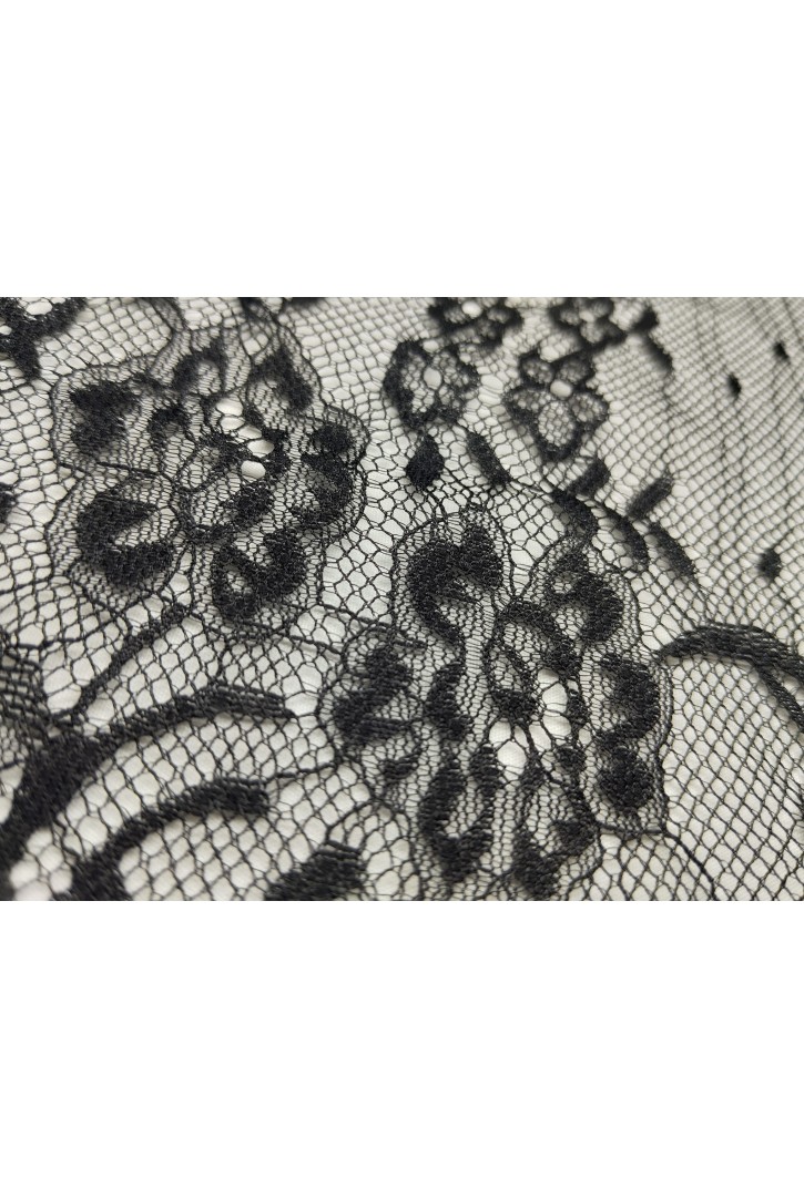 23000 DANTEL/İTHAL/LEZ/NAYLON/SAKALLI/SİYAH/150 CM