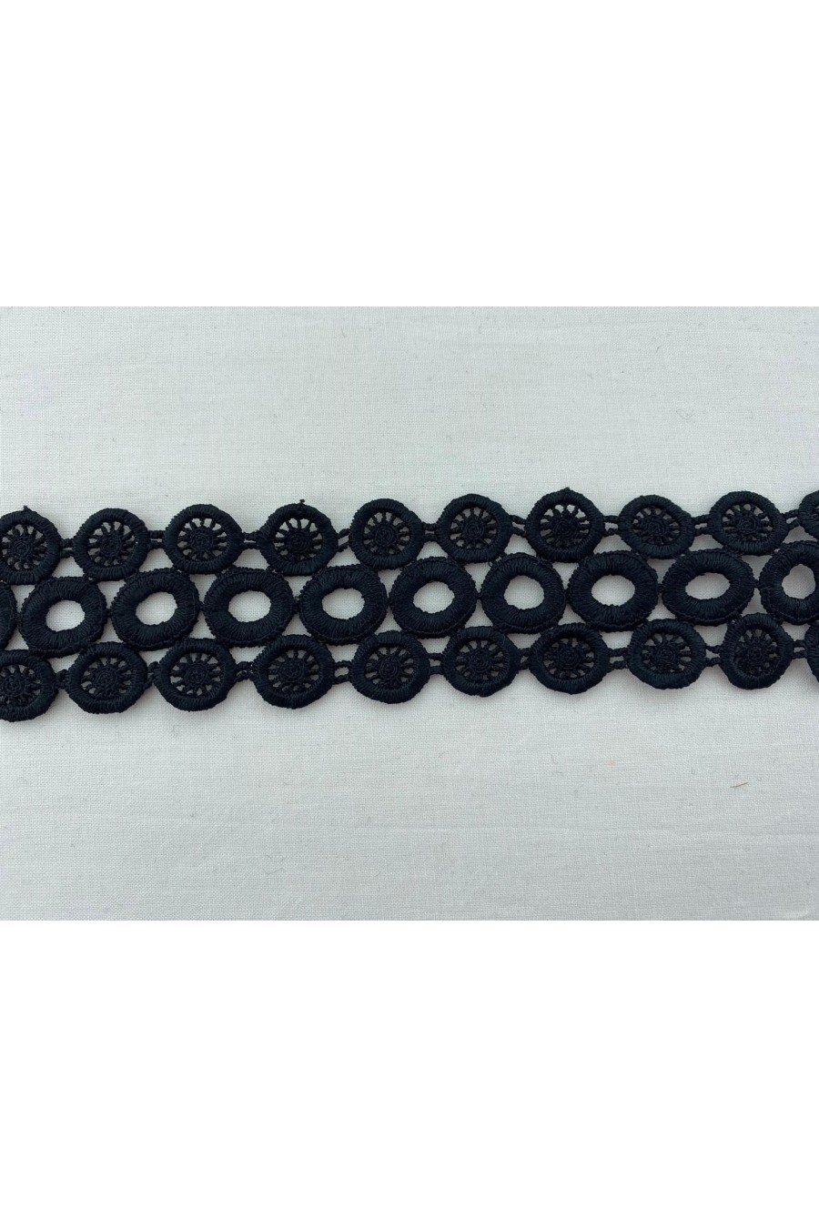 Brode İthal Güpür Mat Polyester Siyah 4 CM