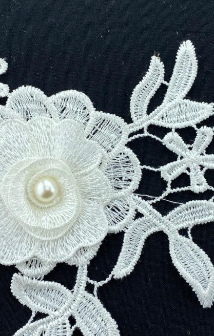 Ham Parlak Polyester Güpür Brode Bant