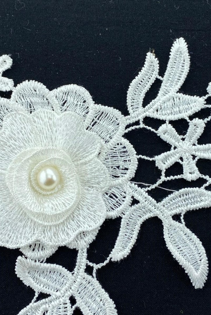 Ham Parlak Polyester Güpür Brode Bant