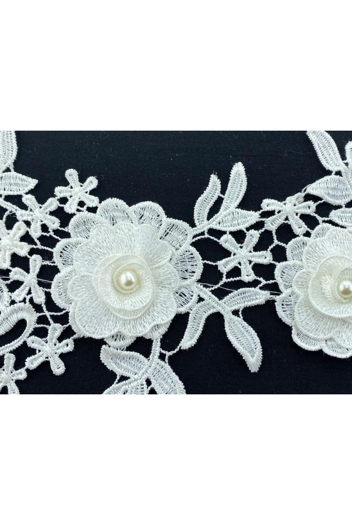 Ham Parlak Polyester Güpür Brode Bant