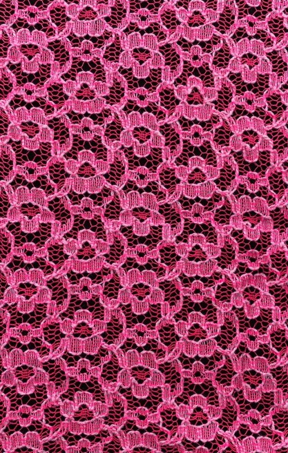 Dantel Yerli Lez Pamuk Polyester Neon Pembe