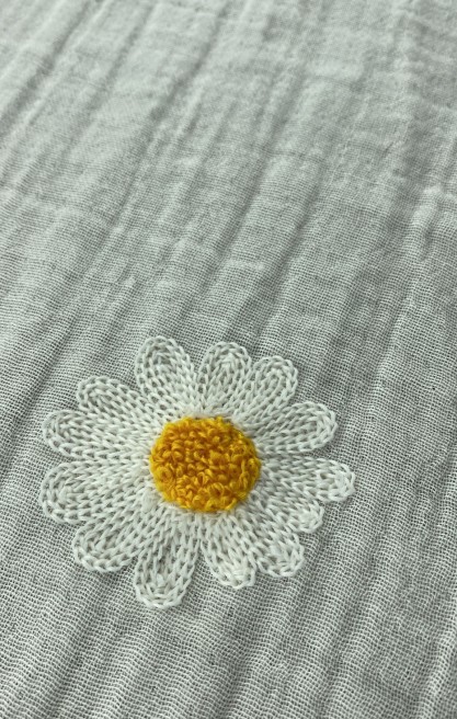 19176 BRODE/YERLİ/LEZ/POLYESTER/MUSLİN ZEMİN/NAKIŞLI/HAM/145 CM