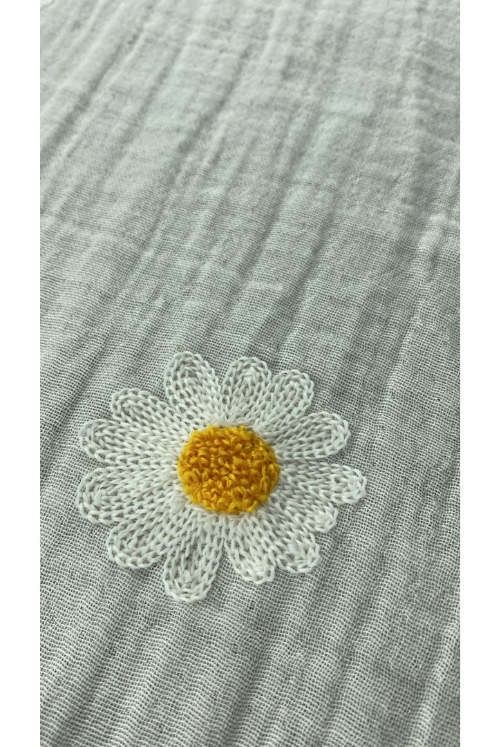 19176 BRODE/YERLİ/LEZ/POLYESTER/MUSLİN ZEMİN/NAKIŞLI/HAM/145 CM