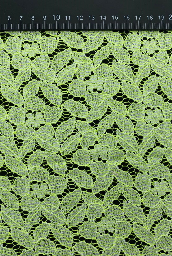 Dantel Yerli Lez Pamuk Polyester Neon Sarı