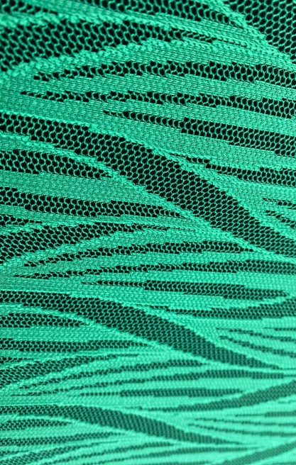 Yeşil Polyester Dantel Kumaş - 150 cm