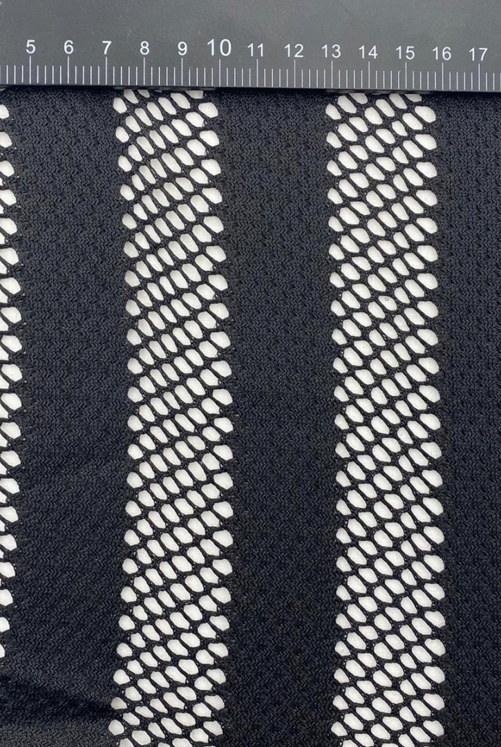 Siyah Metalikleştirme File Dantel Kumaş