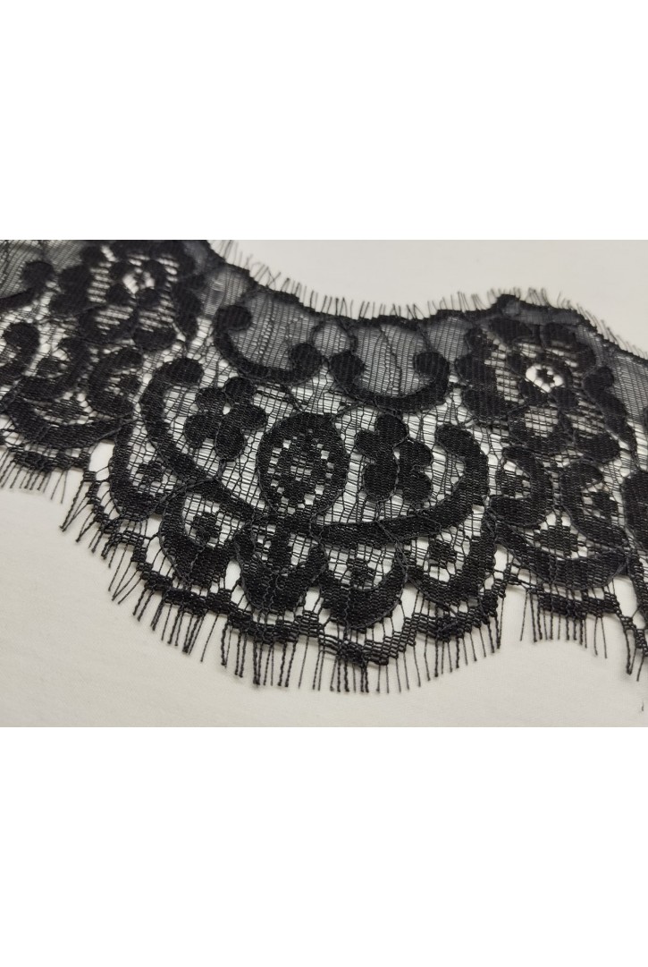 Siyah Sakallı Düz Dantel Bant