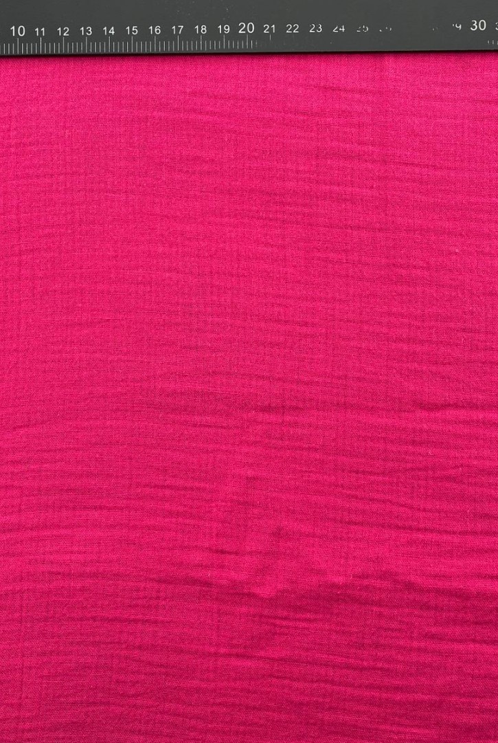 Fuşya Renk Pamuk Müslin Kumaş - 150 cm