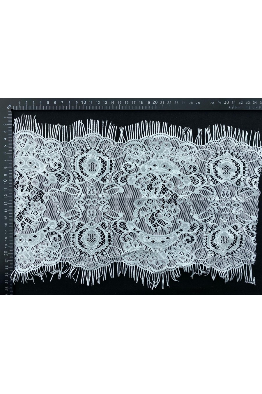 Ham Sakallı Mat Polyester Dantel Bant - 23 cm