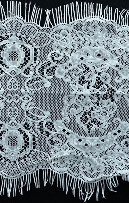 Ham Sakallı Mat Polyester Dantel Bant - 23 cm