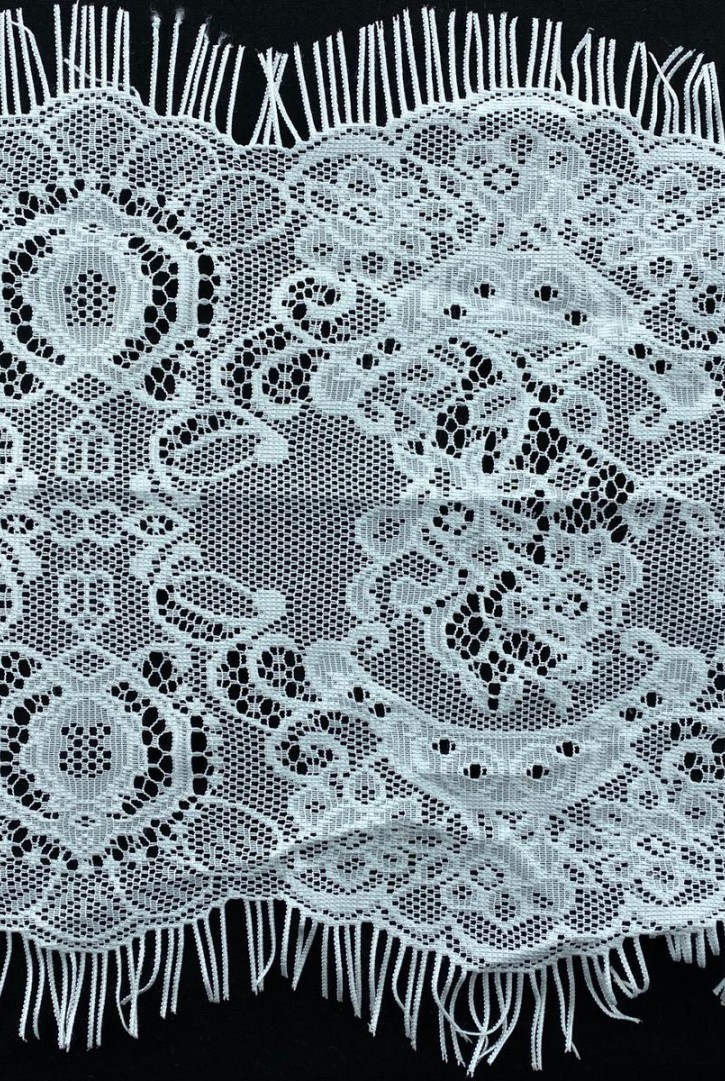 Ham Sakallı Mat Polyester Dantel Bant - 23 cm