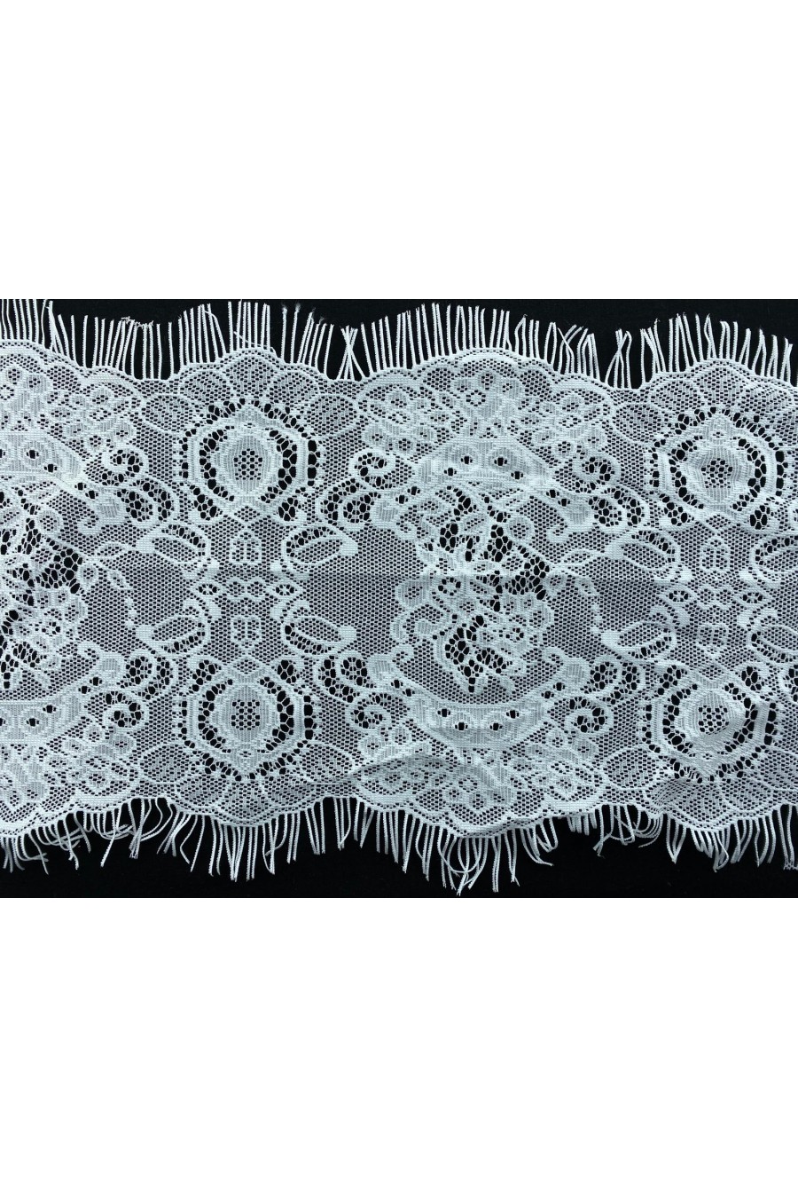 Ham Sakallı Mat Polyester Dantel Bant - 23 cm