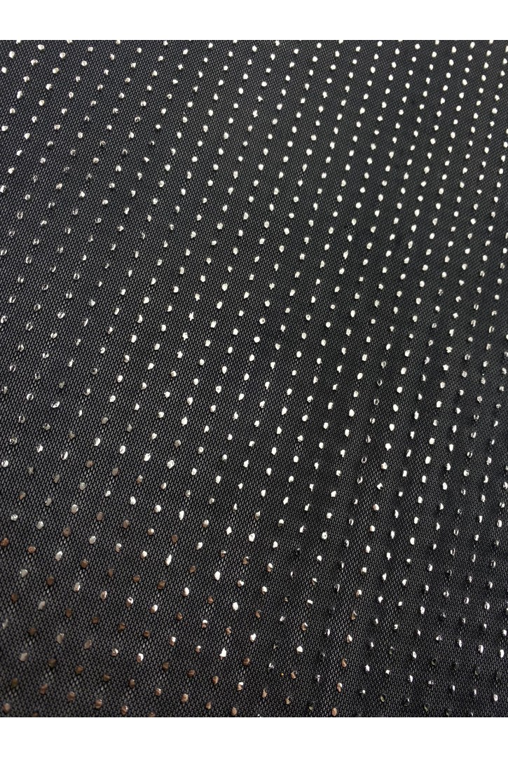 21759 DANTEL/YERLİ/TÜL ÜZERİ/LEZ/POLYESTER ELASTAN/PVC BASKI/SİYAH/155 CM