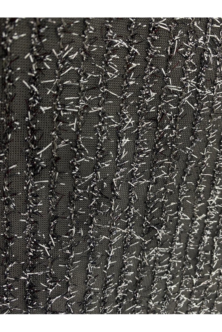 Siyah Sakallı Dokuma Kumaş - Yerli Polyester, 160 cm (11381)