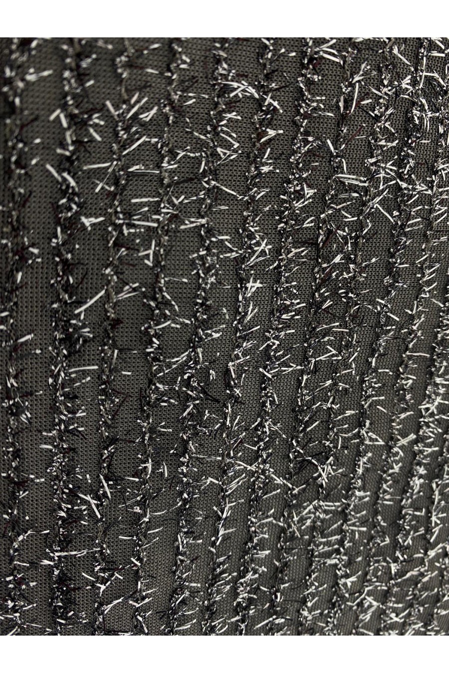 Siyah Sakallı Dokuma Kumaş - Yerli Polyester, 160 cm (11381)