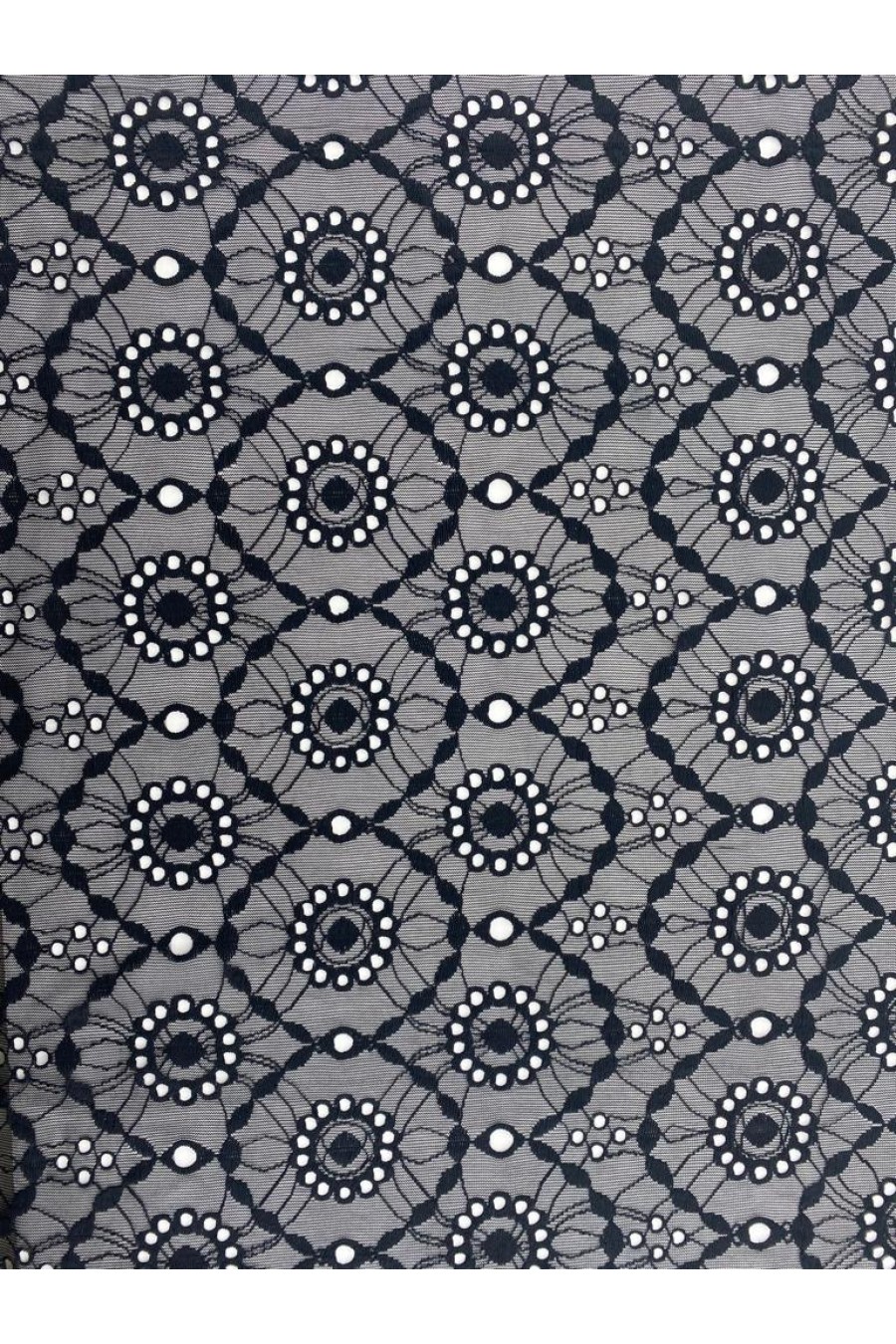 Mavi Bohrerli Mat Dantel – Polyester