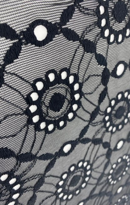 Mavi Bohrerli Mat Dantel – Polyester