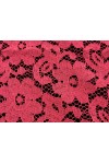 Neon Pembe Polyester Dantel Kumaş