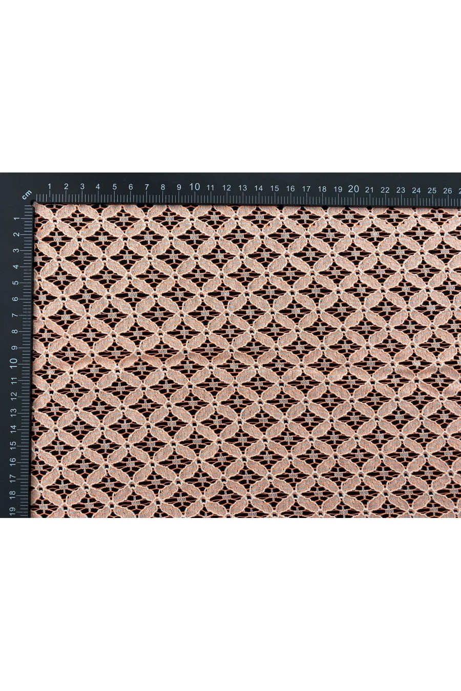 3057-KG Neon Turuncu Yerli Likrasız Polyester Dantel