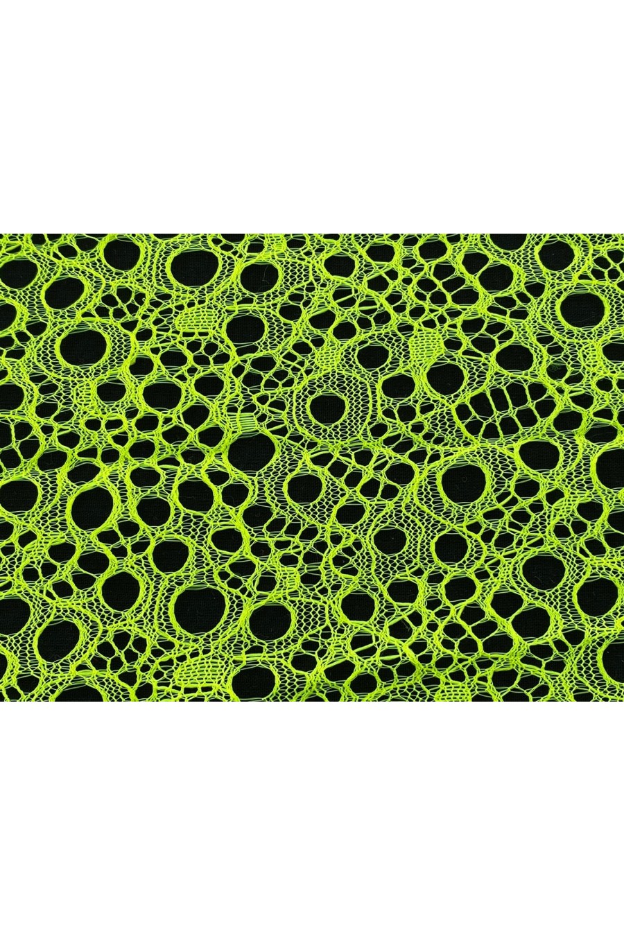 Neon Sarı Mat Polyester Dantel