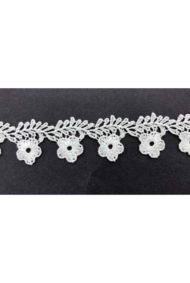 Parlak Polyester Ham Güpür Brode Bant, 3 cm